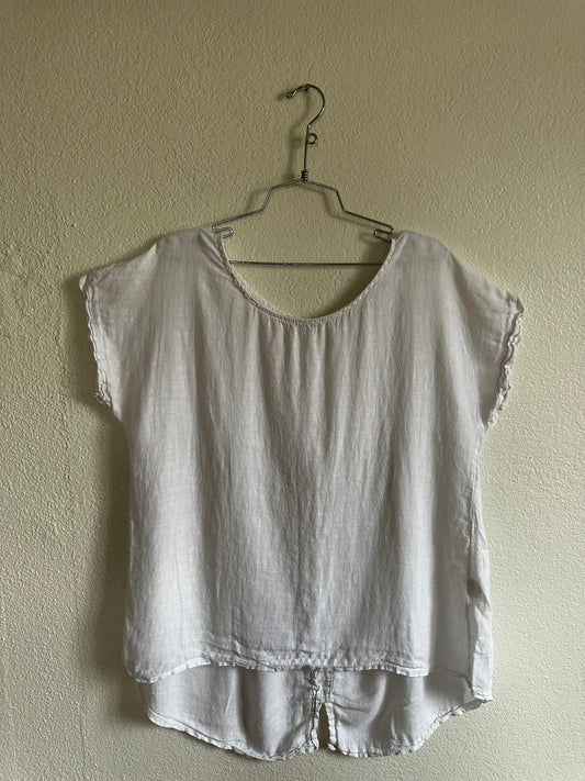 White Short Sleeve Blouse